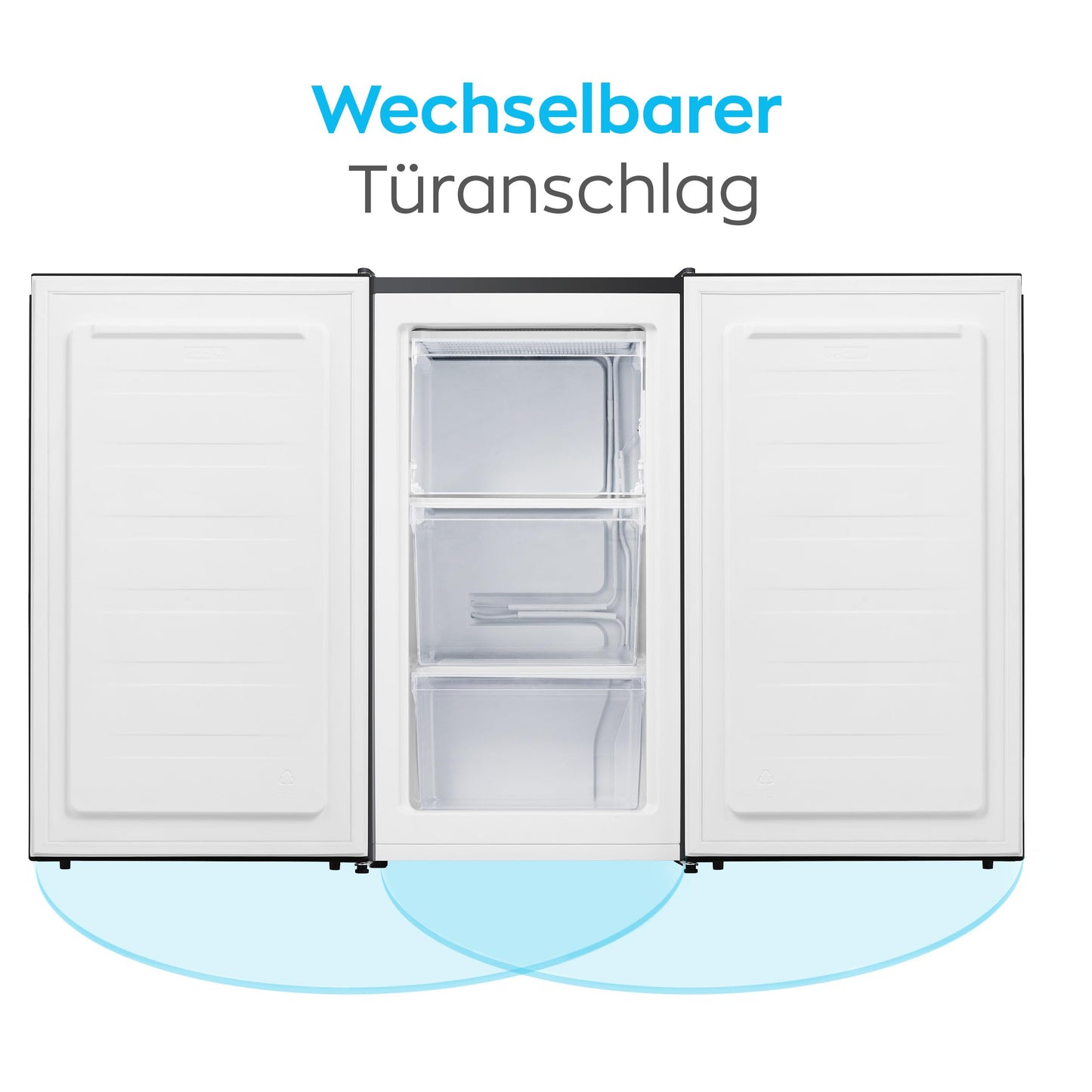 HEINRICHS Gefrierschrank, Freezer, 3x Gefrierschublade, 7 Stufen Temperaturregler,Airflow, wechselbarer Türanschlag, 61 Liter Nutzinhalt, Temperatur:-18°C~-38°C, weiß