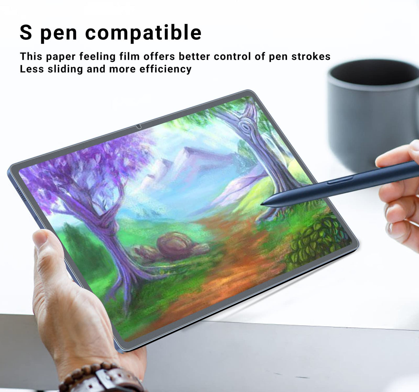 PYS 2 Stück Papier Schutzfolie für Samsung Galaxy Tab S6 Lite 10,4 Zoll Papierfolie kompatibel mit S Pen fühlt sich an wie Schreiben auf Papier Anti-Glare Anti-Fingerabdrücke