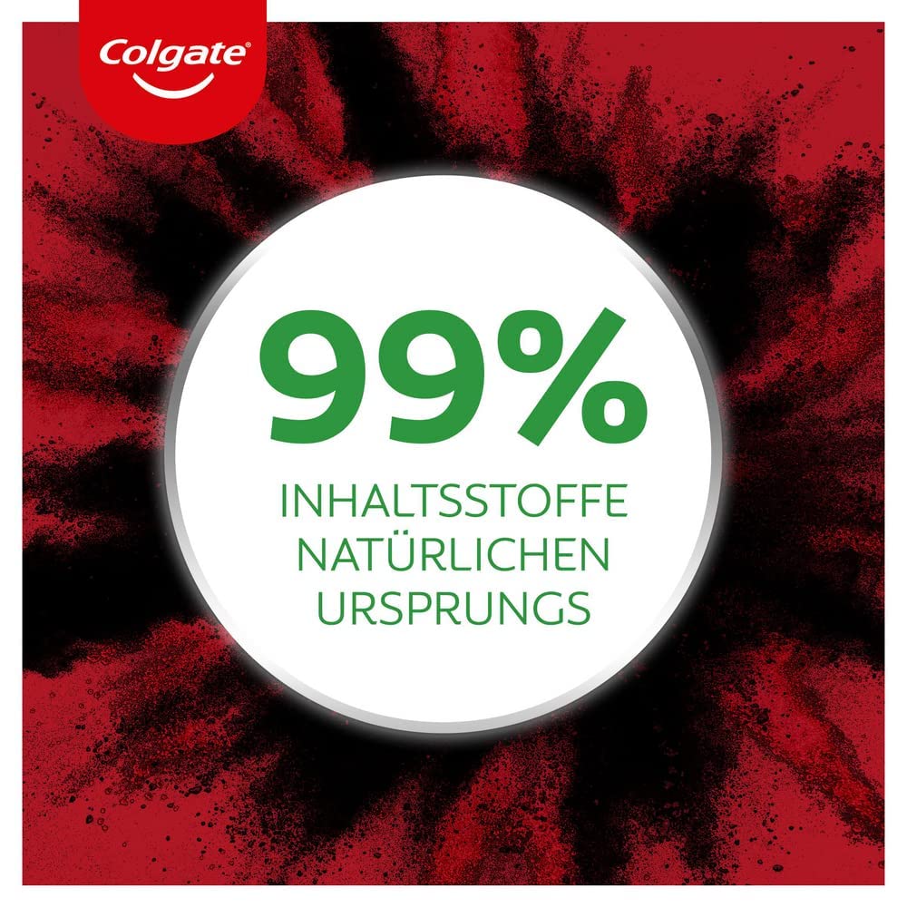 Colgate Max White Charcoal Zahncreme 4x75ml | Mit Aktivkohle | Zahnpasta Colgate entfernt bis zu 100% der oberflächlichen Verfärbungen* | Colgate Zahnpasta für weißere Zähne