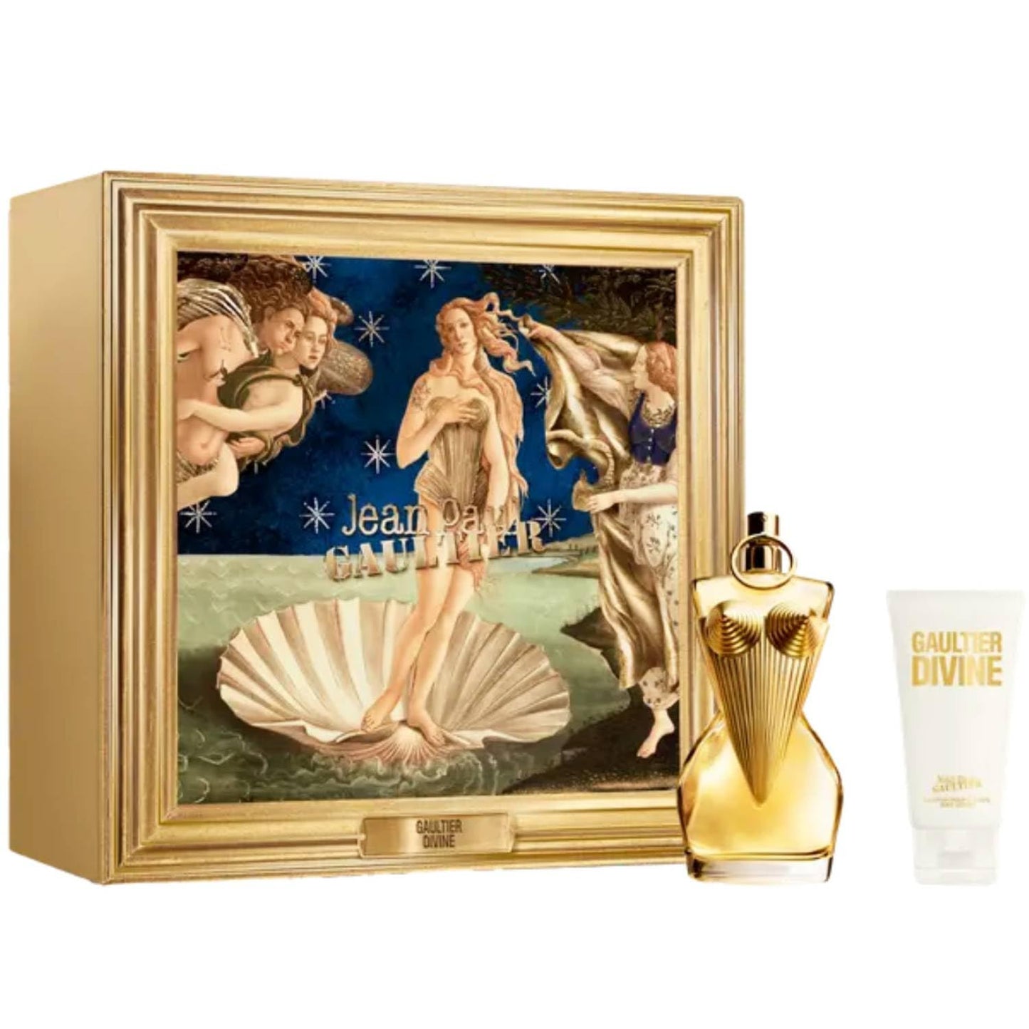 Jean Paul Gaultier Gaultier Divine Geschenkset für Damen, Eau De Parfum Spray 50 ml und parfümierte Körpercreme 75 ml