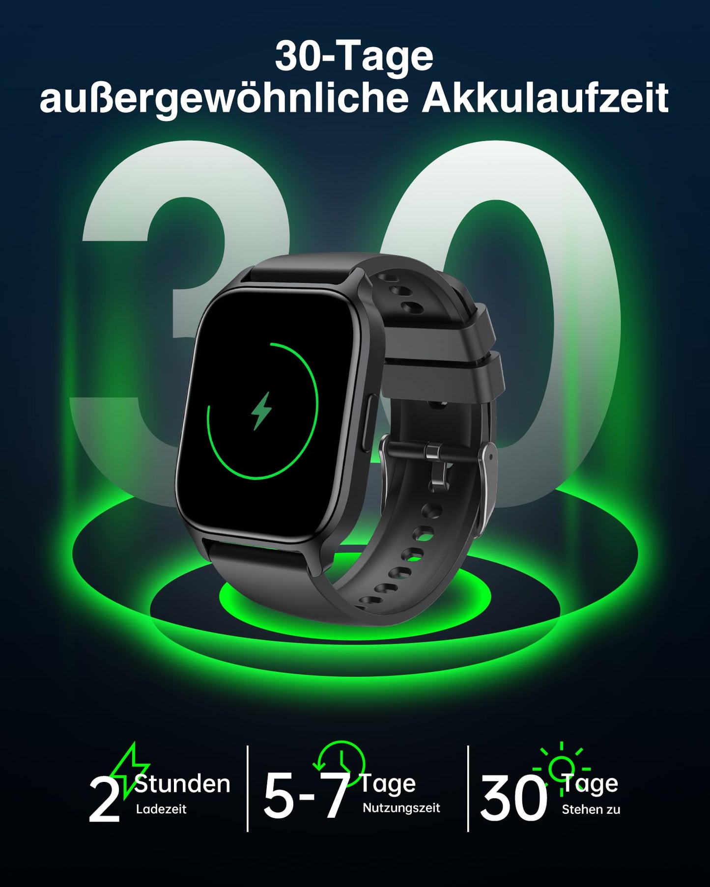 Smartwatch Herren Damen mit Telefonfunktion - 1,85'' HD Smart Watch mit Message Reminder, 112+ Sportmodi IP68 Wasserdichte Fitnessuhr, Sportuhr mit Puls-Schlaf-Monitor Schrittzähler für Android/iOS