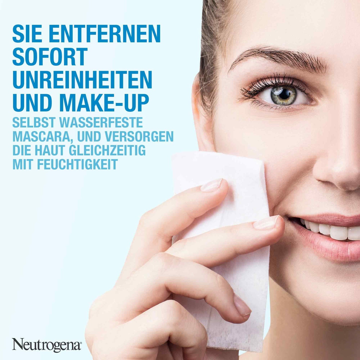 Neutrogena Hydro Boost Abschminktücher, Aqua Reinigungstücher mit Hyaluron, Make-Up Entferner, 6 x 25 Stück