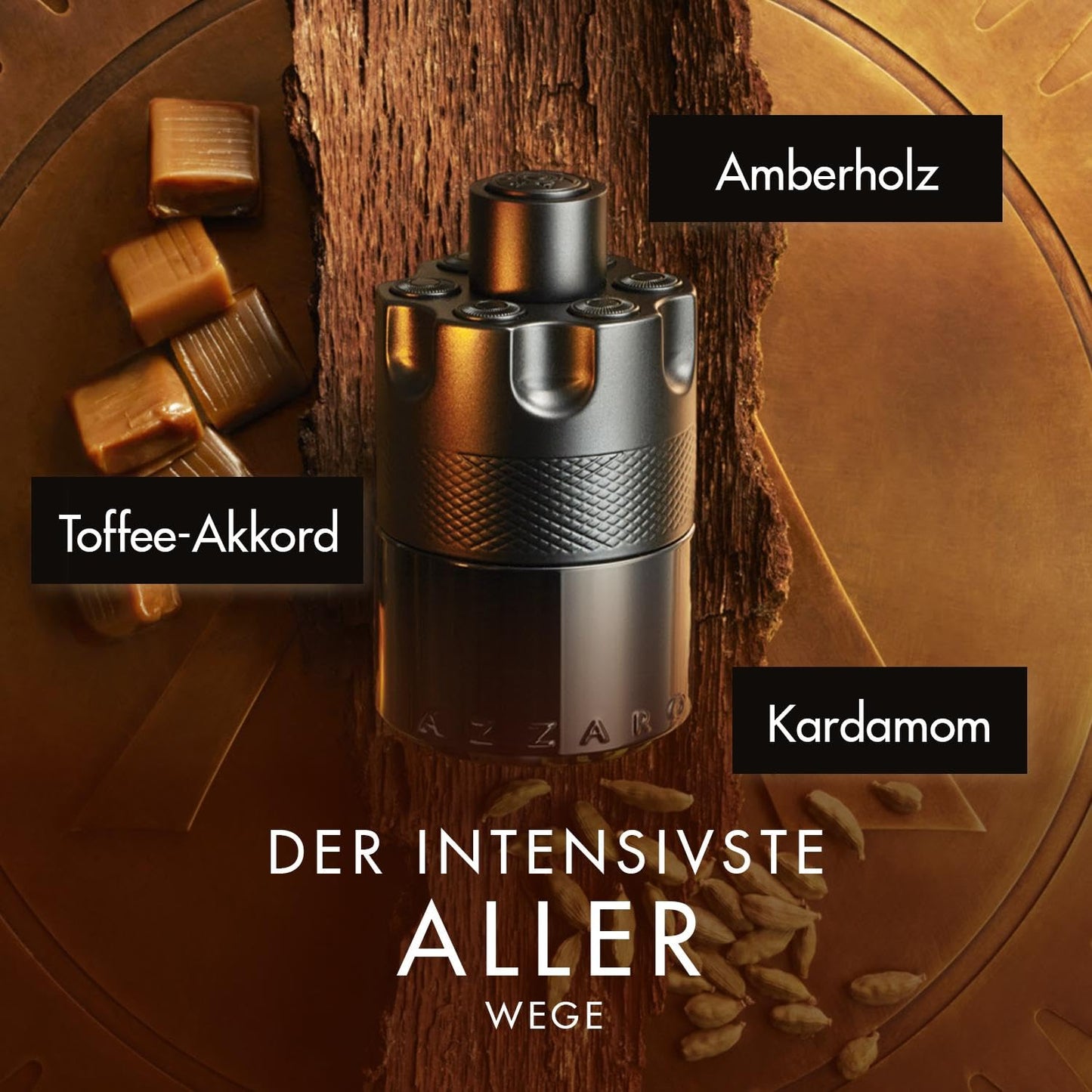 Azzaro The Most Wanted Intense Parfüm für Herren | Eau de Parfum pour Homme | Vaporisateur/Spray | Langanhaltend | Kräftig-würziger Männer Duft | 100ML