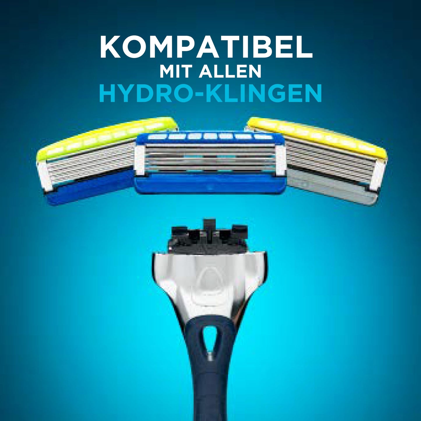 Wilkinson Sword - Hydro 5 Rasierer für Männer, Rasiergriff + 13 Rasierklingen, Feuchtigkeitsspendende Gel-Pools und umklappbarer Trimmer