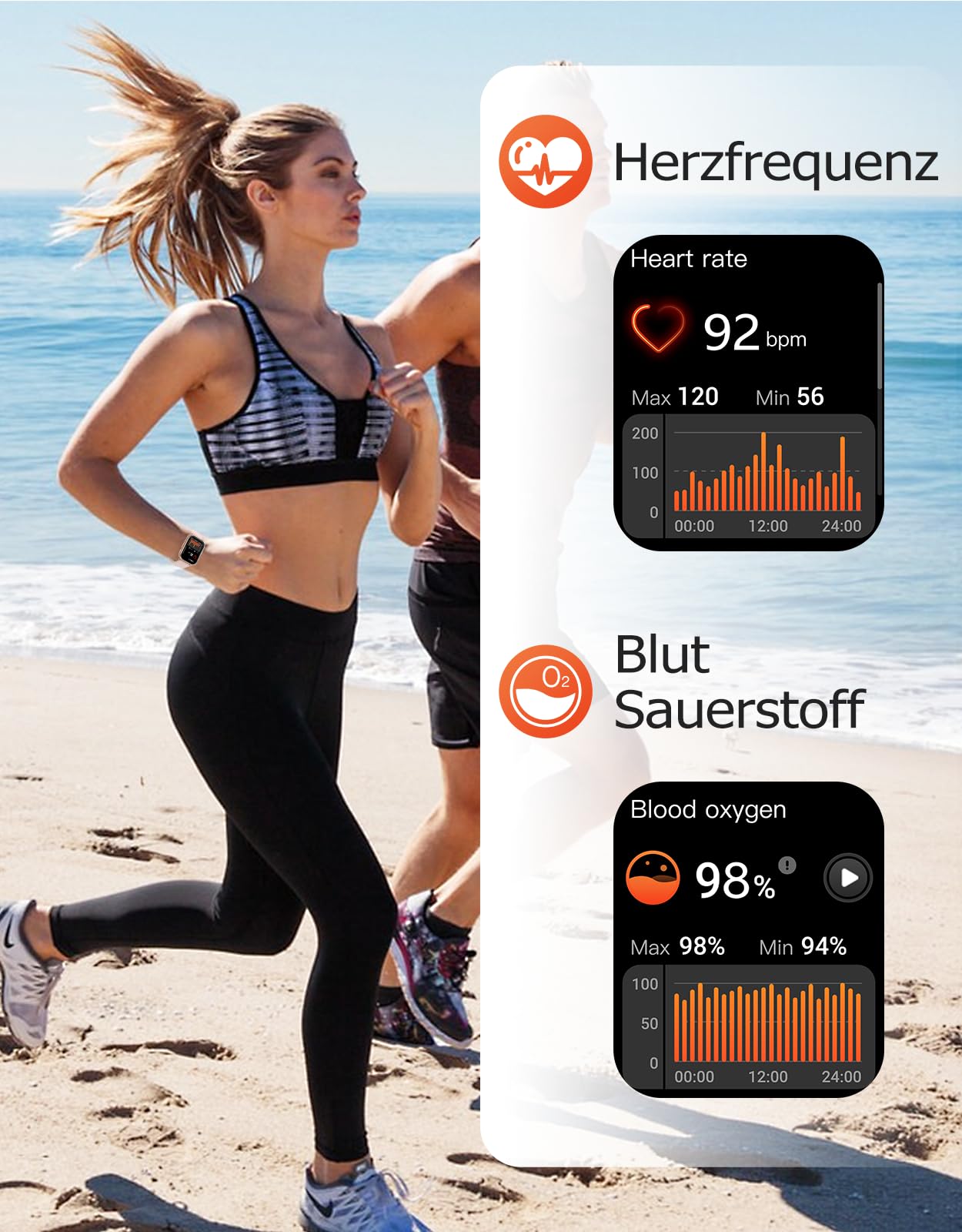 RUIMEN Smartwatch mit Telefonfunktion,Smartwatch für Damen Herren HD-Touch Screen Fitnessuhr mit SpO2-Überwachung Pulsuhr Schlafmonitor Schrittzähler Uhr Multi Trainingsmodi für Android iOS