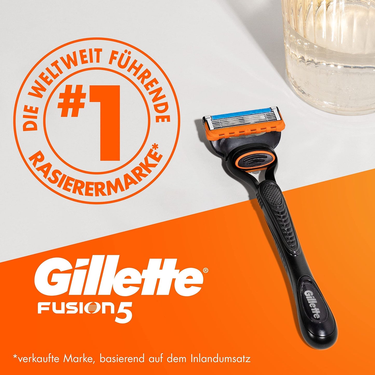 Gillette Fusion5 Rasierer für Männer, ein Nassrasierer Herren + 11 Ersatzklingen, mit Gleitstreifen für eine gründliche Rasur, Geschenk für Männer