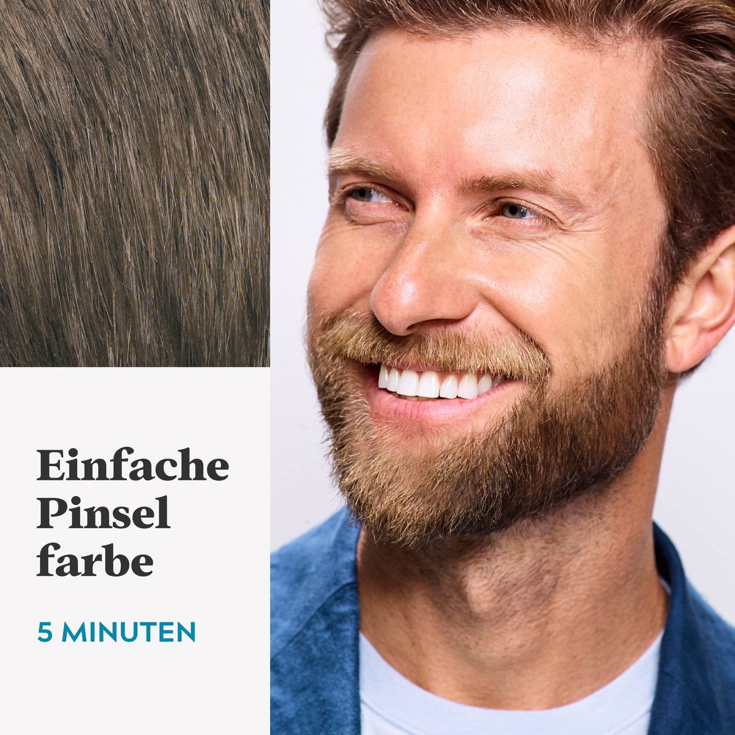 Just For Men Schnurrbart & Bart Färbe, Bart Farbe, Tönung, Bartfarbe, Eliminiert Graue Haare Für Ein Volleres Aussehen, Mit Applikatorpinsel, Mittelbraun, M35