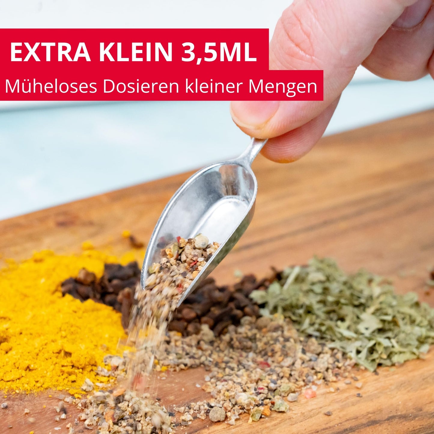 Westmark Gewürzschaufeln Hygia – 6 praktische Mini-Schaufeln zum sauberen Dosieren von trockenen Zutaten wie Zucker und Gewürzen oder Tierfutter und Süßigkeiten – 3,5 ml