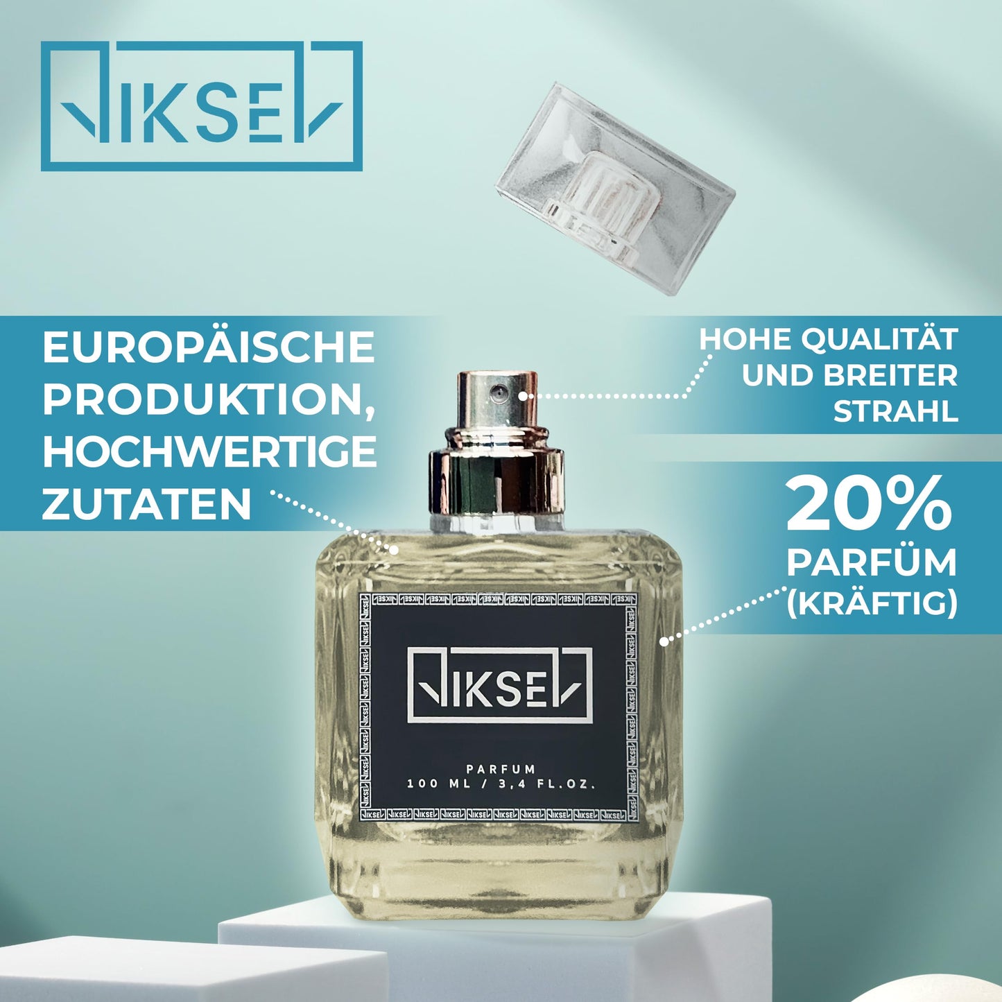 Viksel Eau de Parfum Herren - EDP Chypre Aromatisch Leder Holzig Duft (Bergamotte, Orange, Apfelblüte, Pfeffer, Patchouli, Moschus, Eichenmoos) VL XIX,100 ml