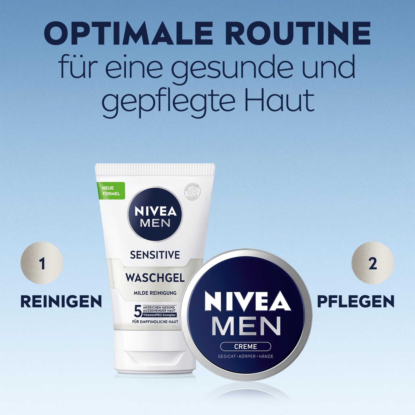 NIVEA MEN Creme, pflegende Hautcreme mit Vitamin E für intensive Feuchtigkeit,Hautpflege für Männer, ideal für Körper, Gesicht und Hände (150 ml)