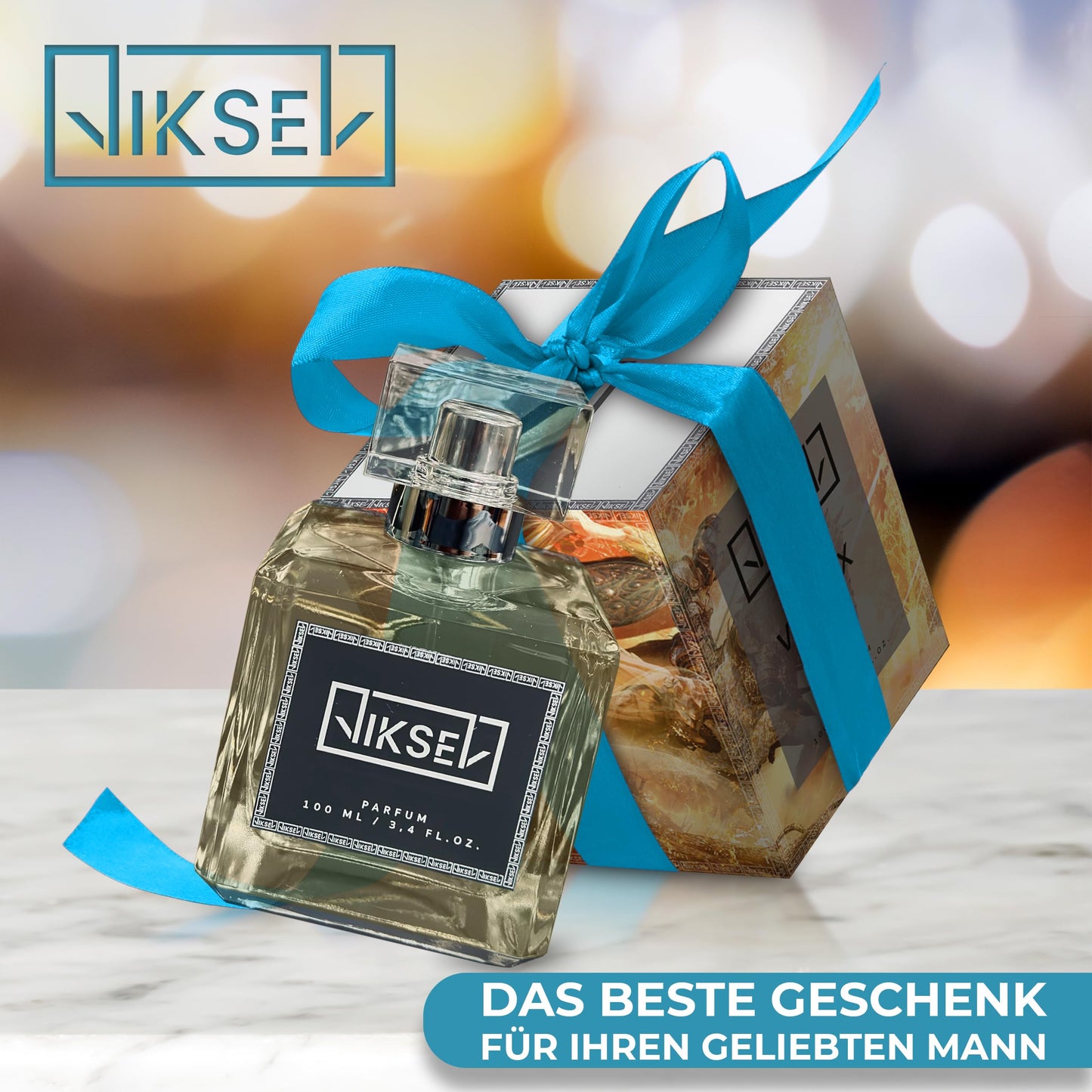 Viksel Eau de Parfum Herren - EDP Chypre Aromatisch Leder Holzig Duft (Bergamotte, Orange, Apfelblüte, Pfeffer, Patchouli, Moschus, Eichenmoos) VL XIX,100 ml