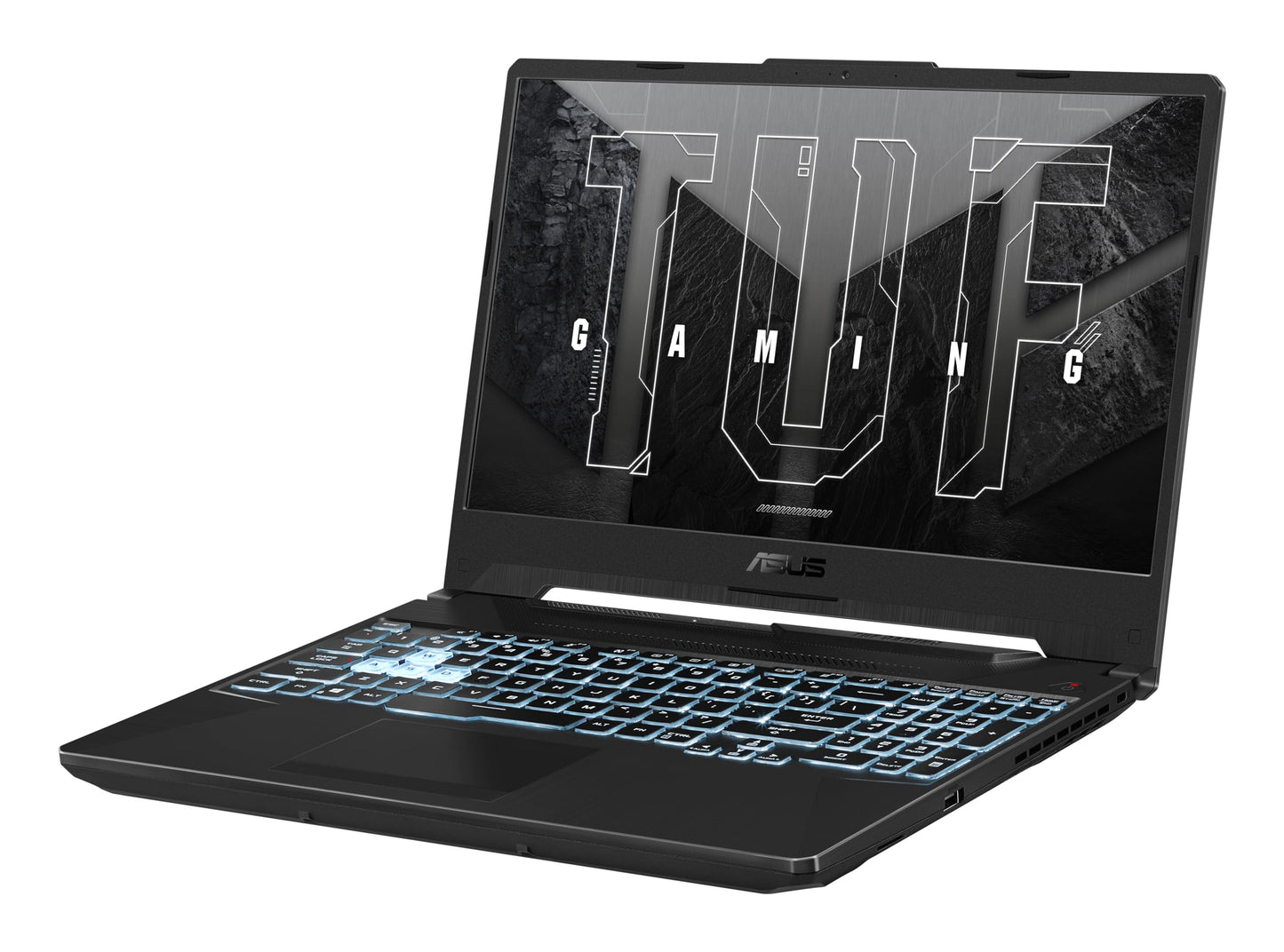 ASUS TUF Gaming A15 FA506NFR-HN008 Gaming-Laptop, 39,6 cm (15,6 Zoll), Full HD, 144 Hz, AMD Ryzen 7 7435HS-, 16 GB RAM, 512 GB SSD- RTX 2050, 4 GB, ohne Betriebssystem, Schwarz, Grafite, spanische