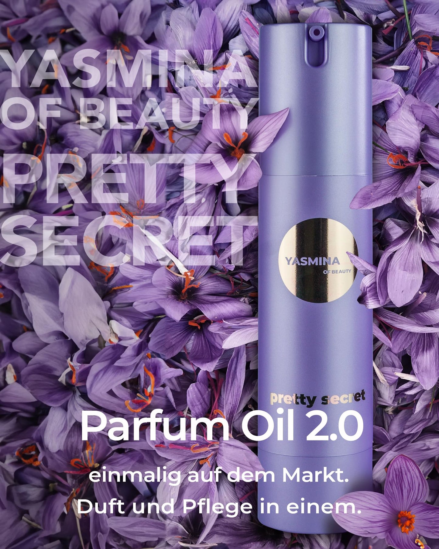 Yasmina of Beauty Pretty Secret Parfum Oil Frauen - Parfum Damen - Intensiver & Eleganter Blumiger Duft - 100% Alkoholfrei - Pflegende Ätherische Öle