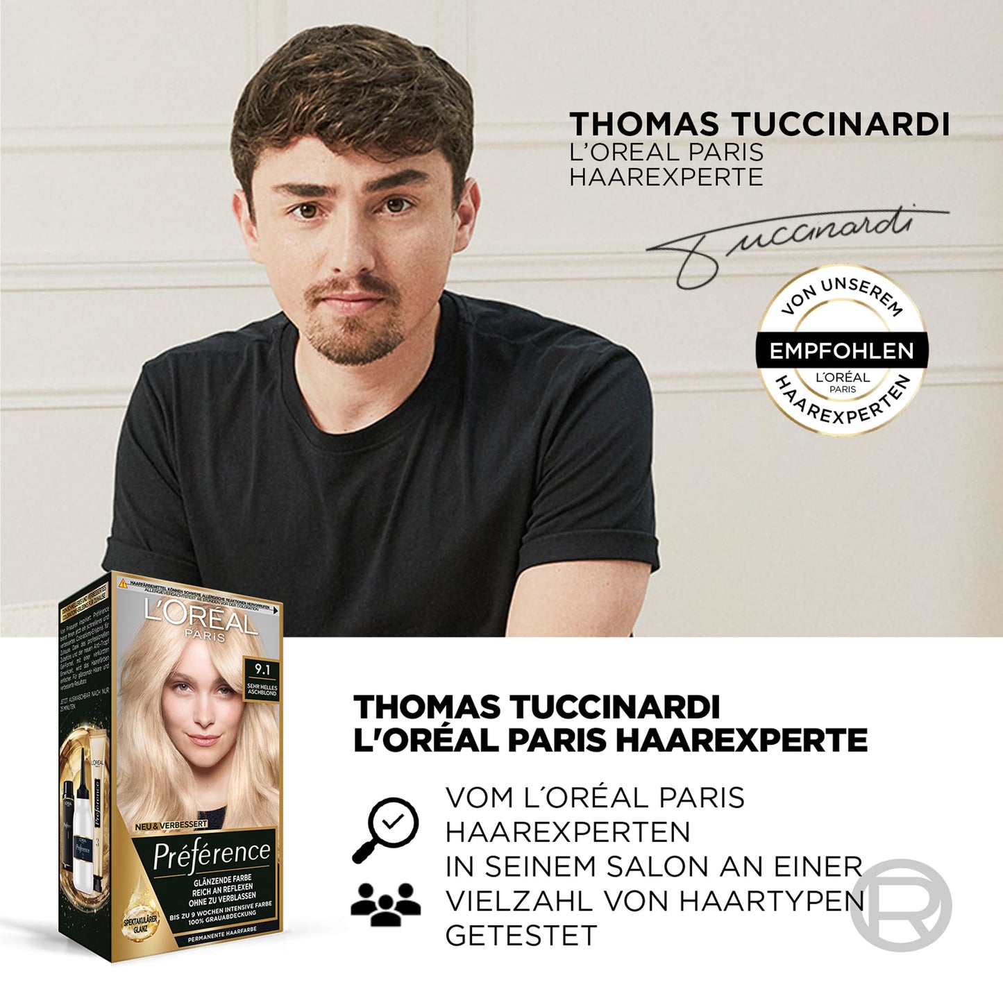 L'Oréal Paris Permanente Haarfarbe, Haarfärbeset mit Coloration und Farbglanz-Pflegebalsam, Préférence, 6.21 Helles Perlmuttbraun, 3er Set