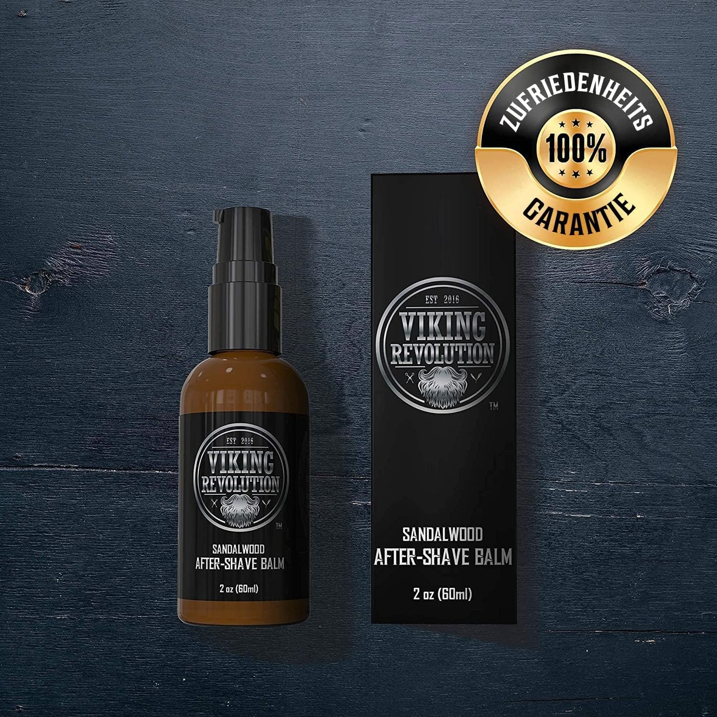 Viking Revolution Luxuriöser Premium After Shave Balsam für Männer - Beruhigt & Spendet dem Gesicht - Kein Rasurbrand für ein Seidenweiches Ergebnis - Sandelholz