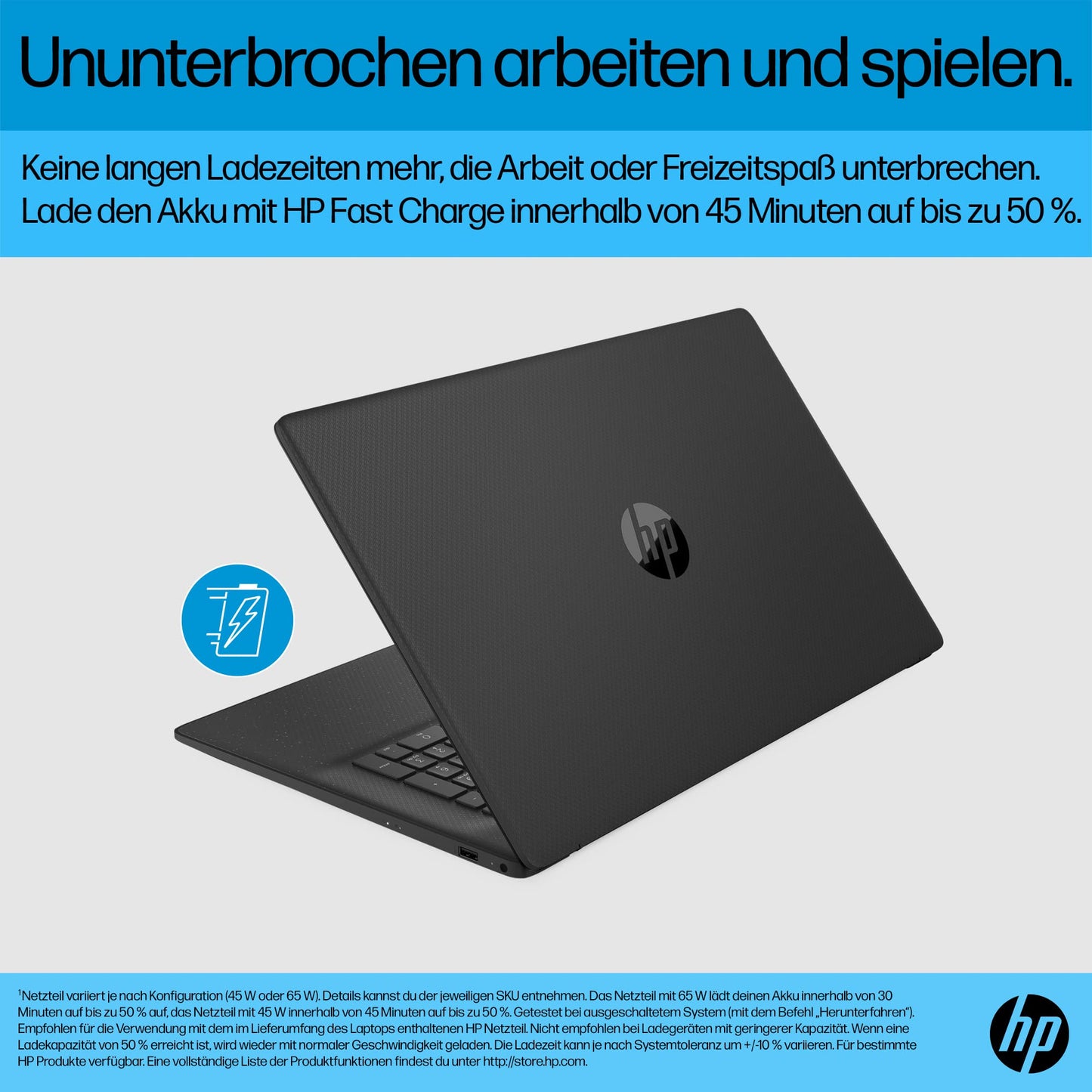 HP Laptop | 17,3" HD+ Display | Intel Celeron N4120 | 8 GB DDR4 RAM | 256 GB SSD | Intel UHD-Grafik | Windows 11 | QWERTZ | Schwarz