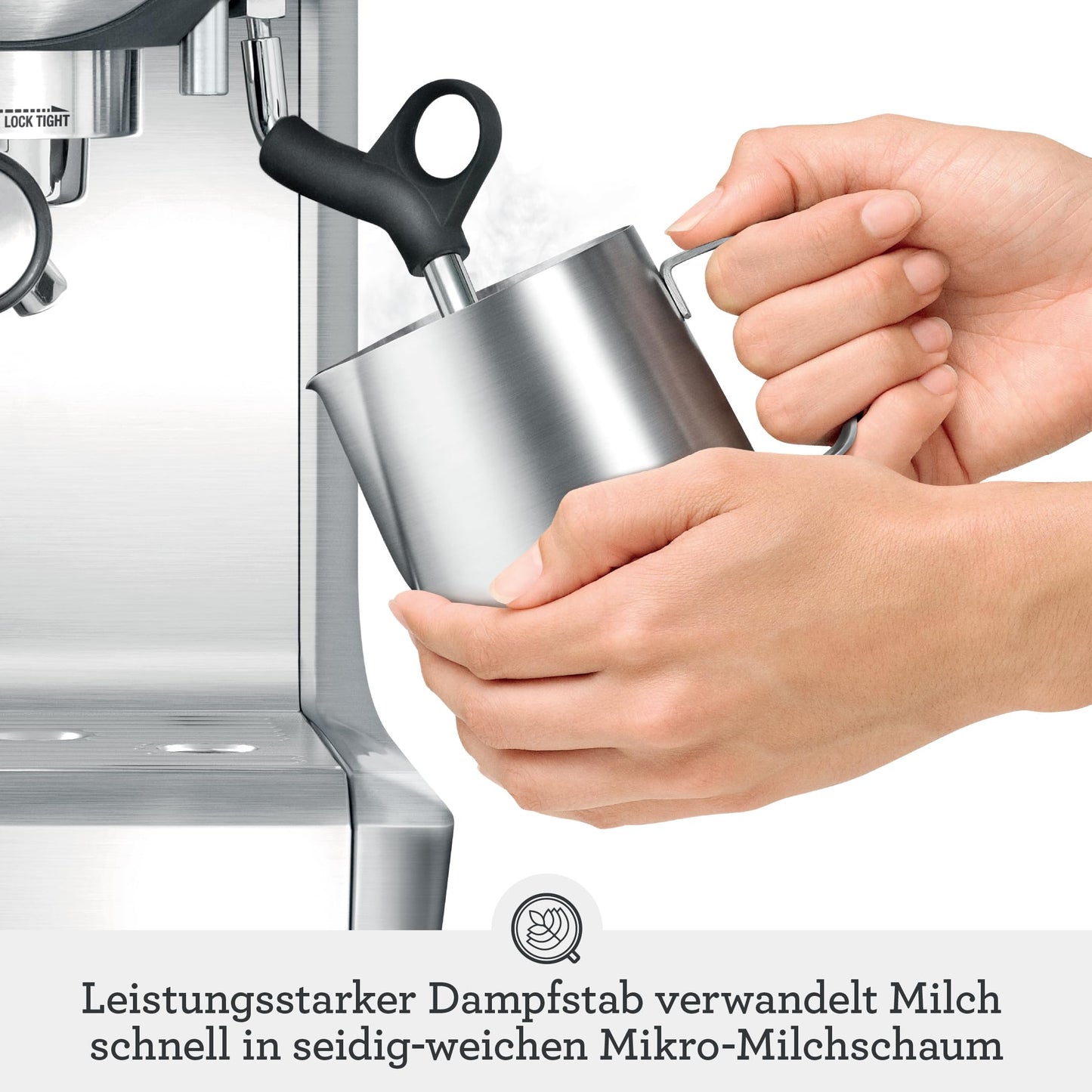 Sage - The Barista Express - Espressomaschine mit manuellem Milchaufschäumer - Gebürsteter Edelstahl