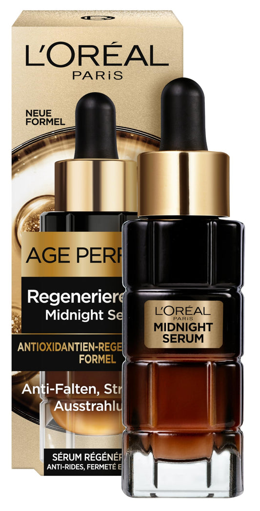 L'Oréal Paris Midnight Serum für Frauen: Zell-Regeneration über Nacht & schützt vor freien Radikalen am Tagfür weniger Falten, glattere und jüngere Haut, Age Perfect Zell Renaissance1x 30ml