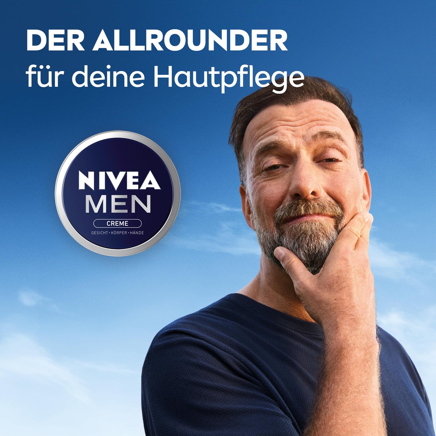 NIVEA MEN Creme, pflegende Hautcreme mit Vitamin E für intensive Feuchtigkeit,Hautpflege für Männer, ideal für Körper, Gesicht und Hände (150 ml)