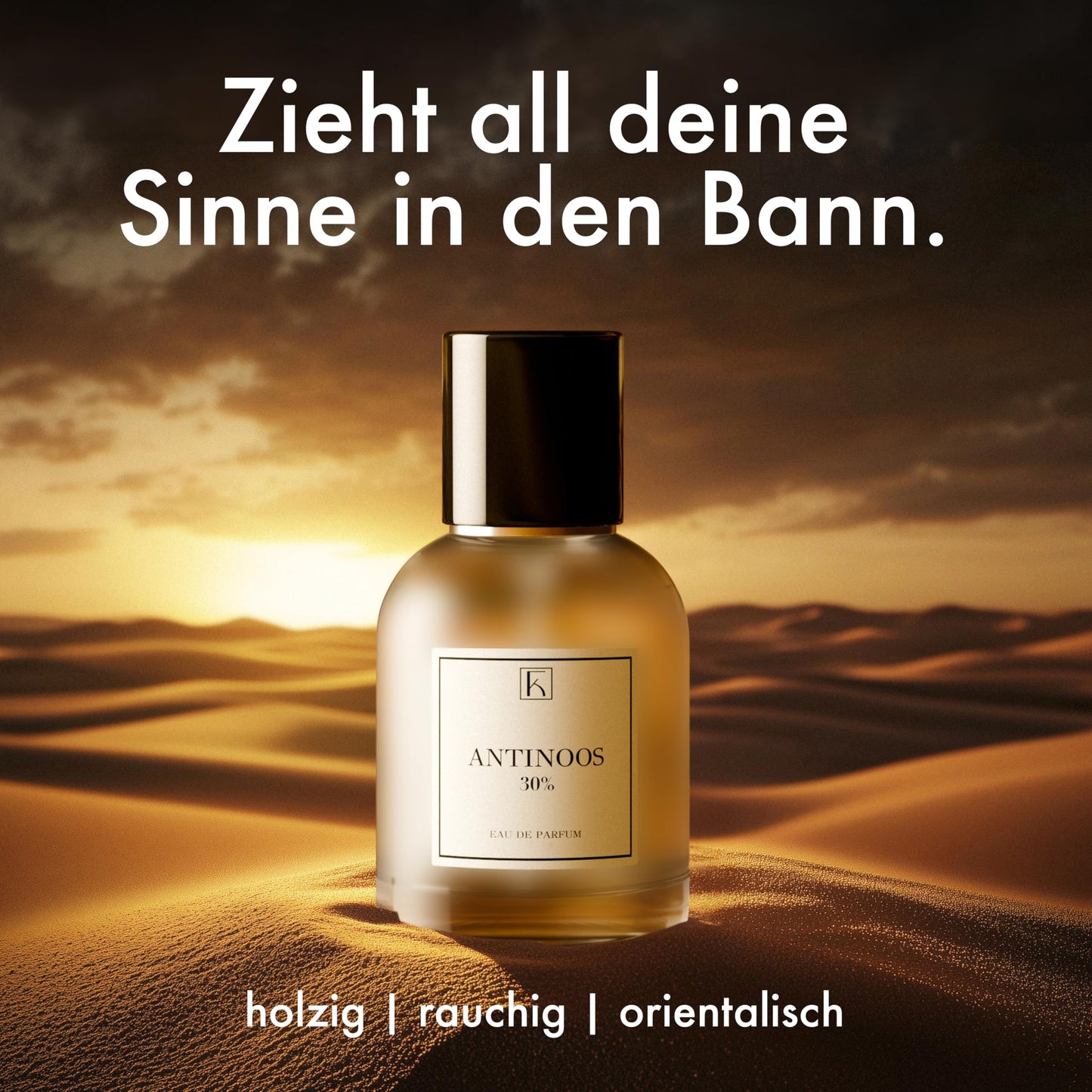 KAZAAR - ANTINOOS - 50ml - Extrait de Parfum für Herren - Holzige Duftnoten von Himbeere, Oud & Weihrauch - mit 30% Duftöl-Anteil über 12h lang anhaltender Duft - aus Schweizer Manufaktur