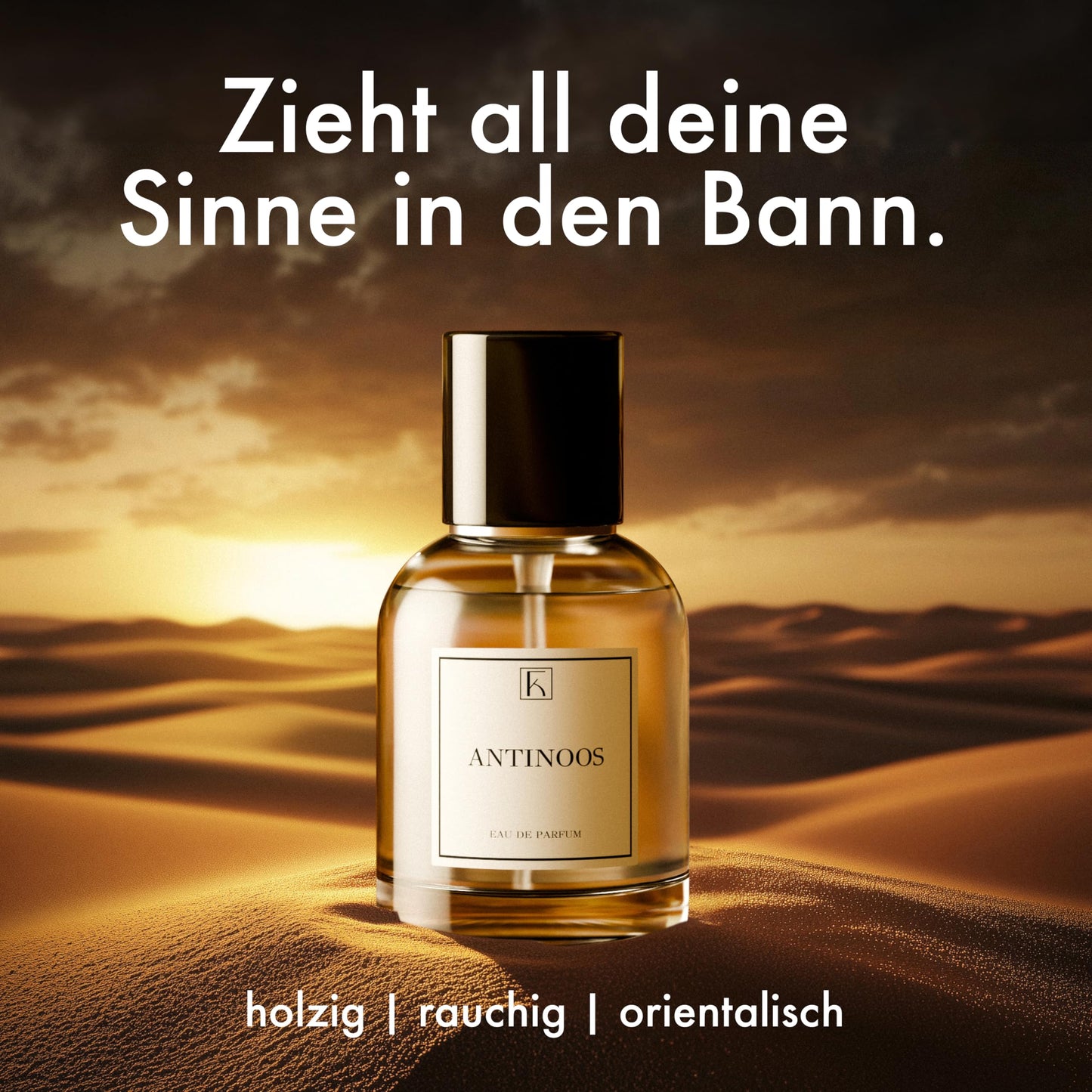 KAZAAR - ANTINOOS - 30ml - Eau de Parfum für Herren - Holzige Duftnoten von Himbeere, Oud & Weihrauch - mit 20% Duftöl-Anteil über 8h lang anhaltender Duft - aus Schweizer Manufaktur