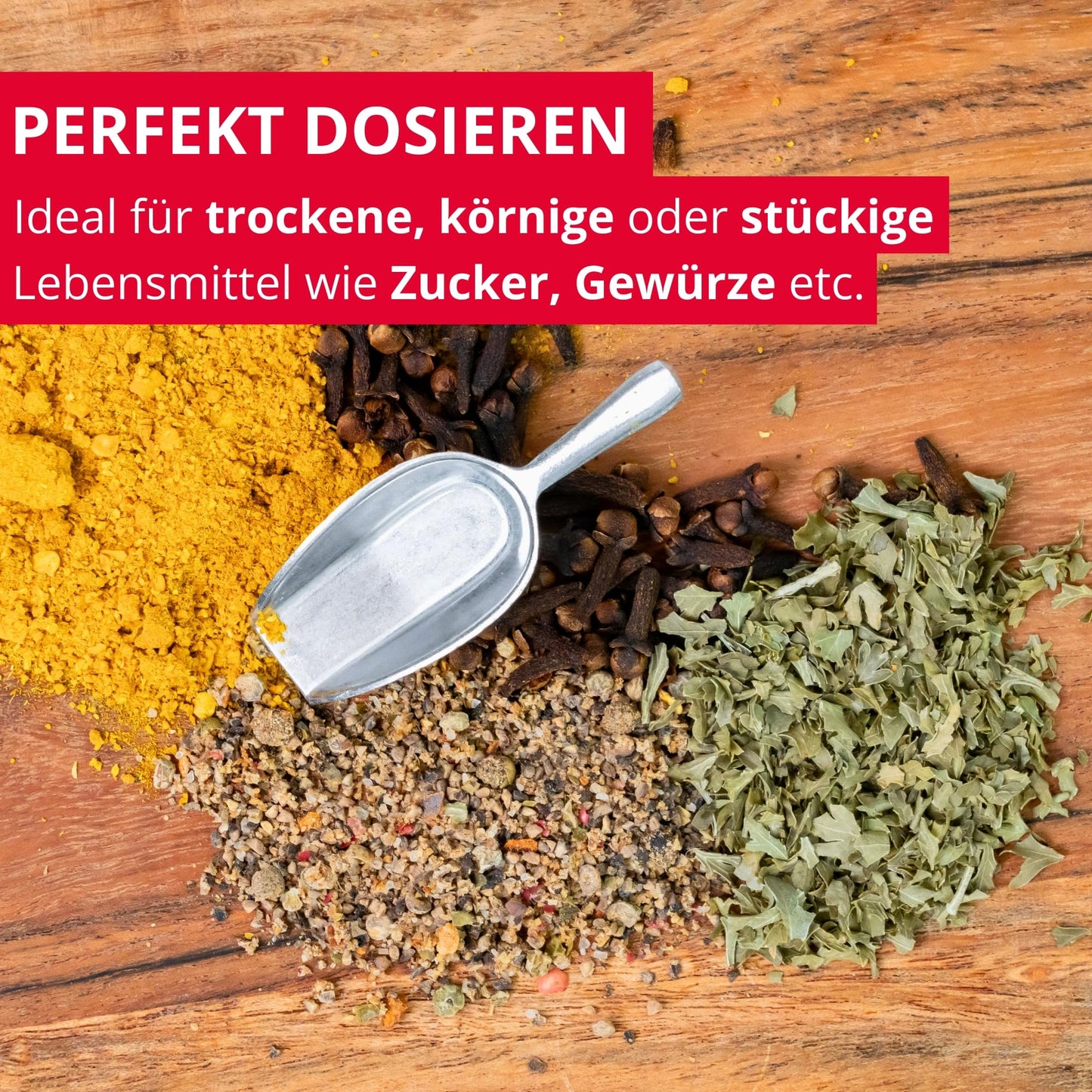 Westmark Gewürzschaufeln Hygia – 6 praktische Mini-Schaufeln zum sauberen Dosieren von trockenen Zutaten wie Zucker und Gewürzen oder Tierfutter und Süßigkeiten – 3,5 ml