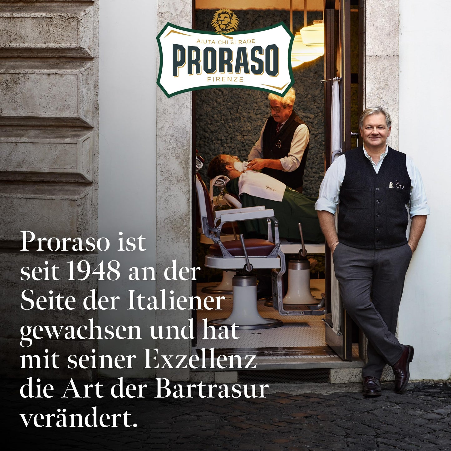 Proraso Shaving Soap inklusive Seifenschale, 150 ml, erfrischende und belebende Rasierseife für Herren mit Eukalyptusöl und Menthol, Made in Italy, Grün