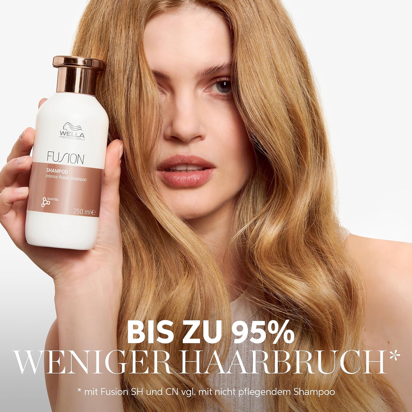 Wella Professionals – Wella Fusion Intense Repair Shampoo – Tiefenreinigungsshampoo – Haarpflege für kaputtes Haar – Haarshampoo für bessere Kämmbarkeit – 250 ml